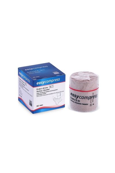 Easy Compress Kısa Germe Bandajı, Lenfödem Bandajı, Kompresyon Bandajı 6cmx4,5cm