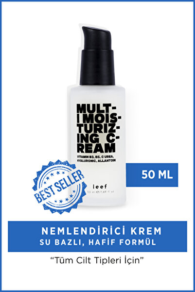 Leef Nemlendirici Yüz Kremi Üre Hyaluronik Asit Derin Nem Cilt Bariyeri Tüm C...