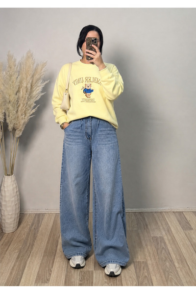 Vizon Collection Sarı Univ Sweatshirt