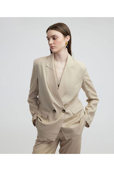 MISS IPEKYOL Keten karışımlı blazer