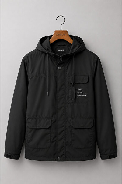 Mero Life Men's Water and Wind Resistant Lined Seasonal Thin Raincoat & Jacket