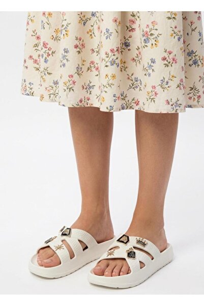 Budaks Women's Double-Strapped Thick-Soled Slippers with Accessories