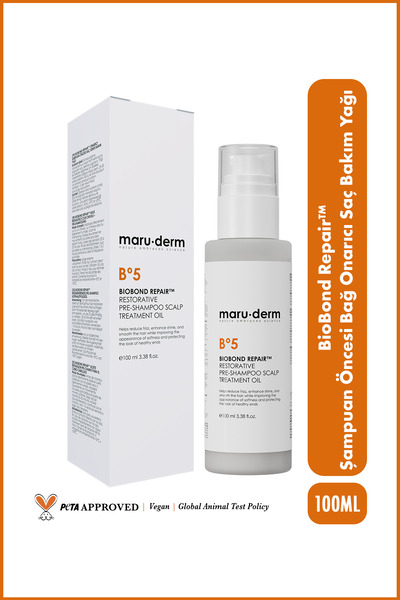 Maru.Derm BioBond Repair™ Şampuan Öncesi Bağ Onarıcı Saç Bakım Yağı 100 ML