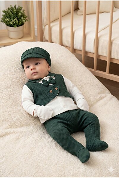 ZEYNUKO Baby Boy Waffle 7-Piece Newborn Hospital Take-Home Bodysuit Set