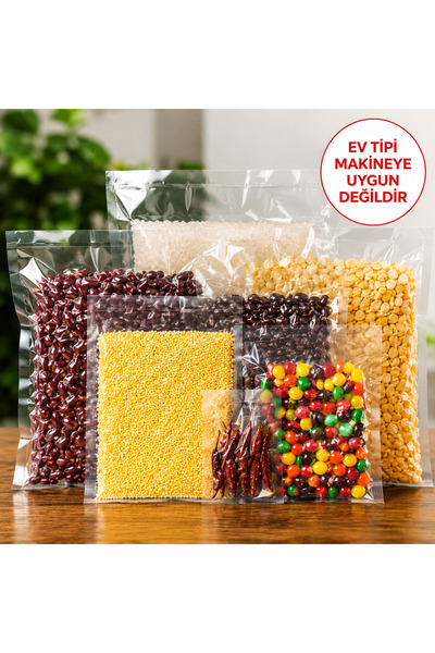 Ambalaj Evi Gıda Vakum Poşeti Çeşitleri 12x15 Cm 1 Kg