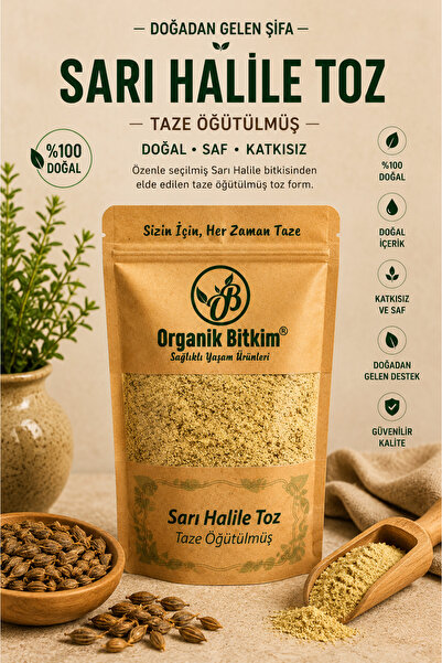 OB Organik Bitkim Sarı Halile Toz (ÖĞÜTÜLMÜŞ) 150 gr