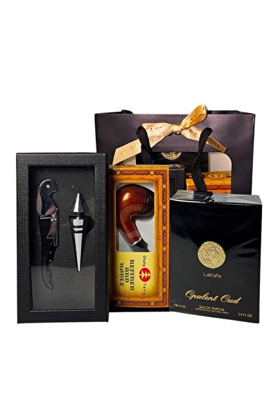 velve Pachet cadou pentru barbati Opulent Oud,Parfum 100 ml,pipa din lemn,set...