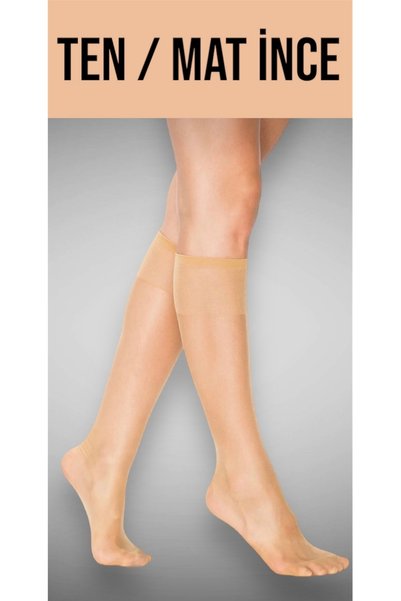 Desimo 6-Piece Matte 15 Denier Skin Color Knee-High Women's Socks