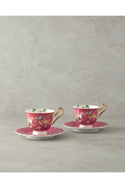 English Home Vanilla New Bone China Fincan Takımı 4 Parça 2 Kişilik Mor
