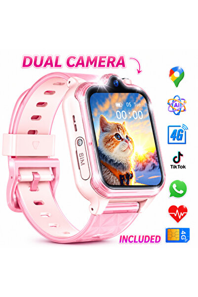 Techone KT42 Παιδικό Smartwatch, Διπλή Κάμερα, Super AMOLED, 4G LTE, Βιντεοκλ...