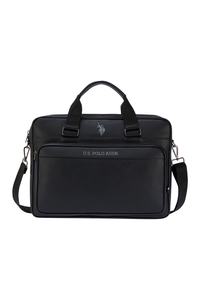 U.S. Polo Assn. US Polo Assn 25042 Geanta pentru laptop cu curea de umar NEGRA