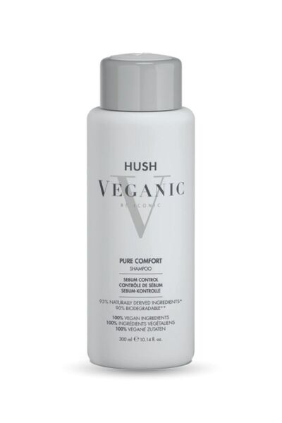HUSH Veganic Pure Comfort Yağlı Saçlar İçin Dengeleyici Şampuan 300 ml