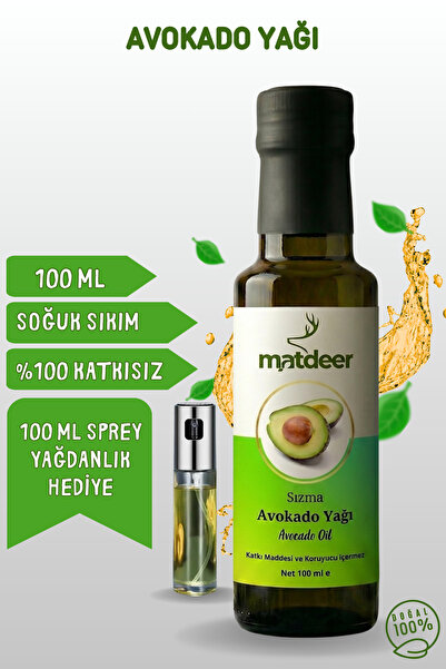 MATDEER Sızma Avokado Yağı 100 ml - %100 Saf ve Doğal