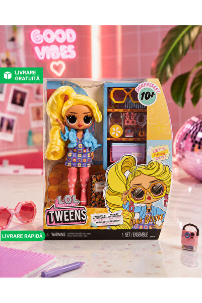 Fayola L.O.L. SĂRUTĂRI! PĂPUȘA FASHIONISTĂ TWEENS HANA GROOVE CU SURPRIZE