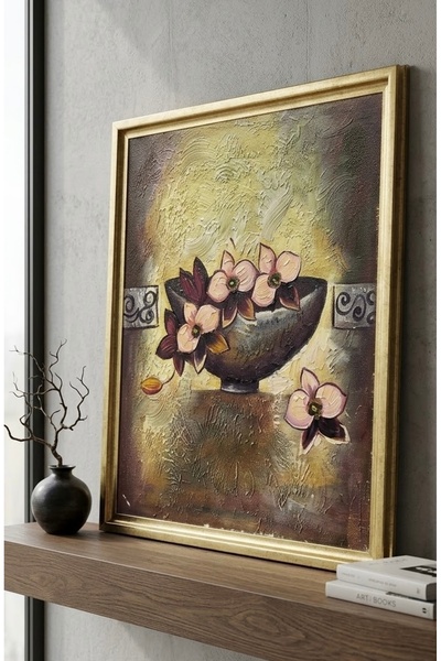 PINALE ART Tamamı El Yapımı Yağlıboya Tablo 56x66 cm Çerçeveli