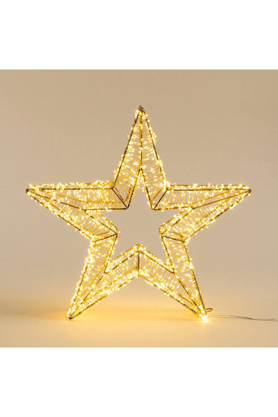 Chakra Rita Led Işıklı Yılbaşı Dekoru 110 cm Altın