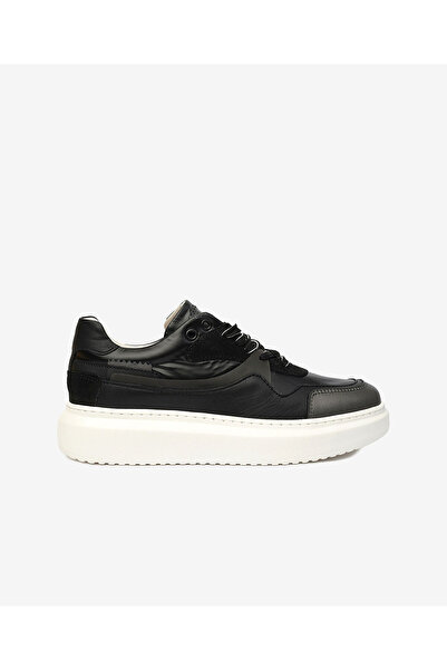 Greyder Kadın Siyah Hakiki Deri Sneaker Ayakkabı 4Y2SA33271
