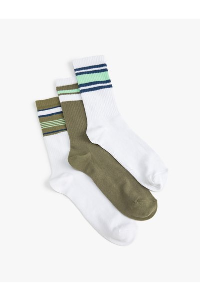 Koton 3-Piece Socks Set with Multi-Colored Stripe Detail