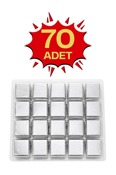 Gümüş Sargılı Sütlü Madlen 70 Adet İkramlık Çikolata