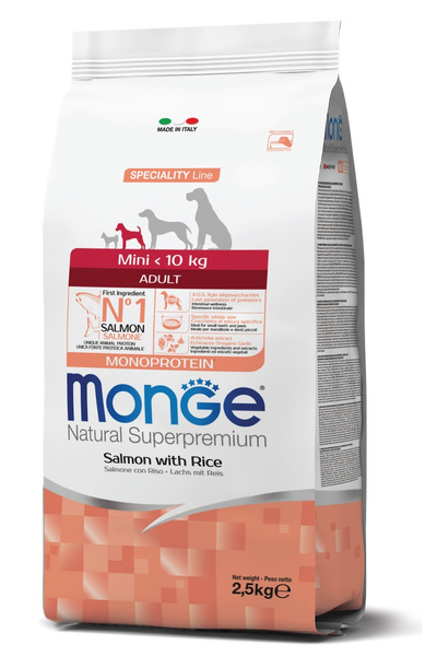 Monge Mini Yetişkin Somon ve Pirinç, 2,5 kg