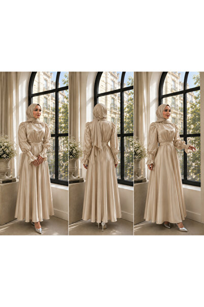Butik FLORA BEJ ELBİSE