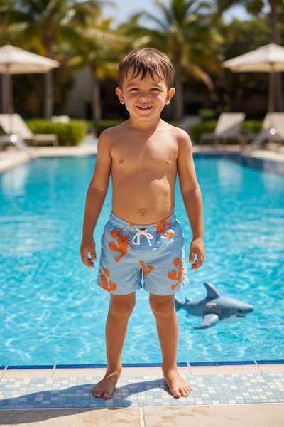 mirkidsclub Boys' Swim Shorts Quick Dry Elastic Beach Pool Shorts