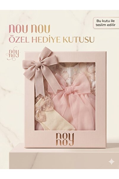 Noy Noy FİYONK DETAYLI ELBİSE 4'LÜ SET (Mevlüt,Bayram,Doğum günü /Hediyelik ö...