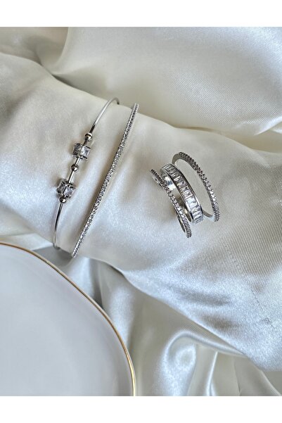 GAMZE Steel Vip Bracelet and Ring Set