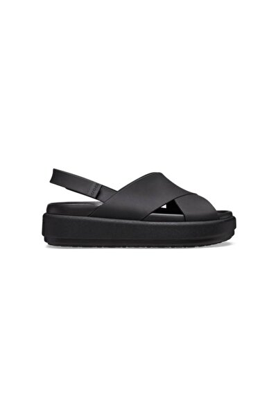 Crocs Papuci negri pentru femei Brooklyn Luxe cu curele încrucișate - 209407
