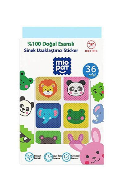 miopat Sinek Kovucu Sticker %100 Doğal Bitkisel Uçucu Yağlı Sevimli Dostlar
