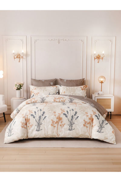 Donetella 4-Pcs Printed Duvet Cover Set Queen Size 200x230cm, Brushed Microfi...