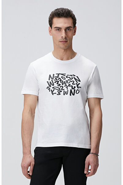 Network Kırık Beyaz Network Baskılı Örme T-shirt