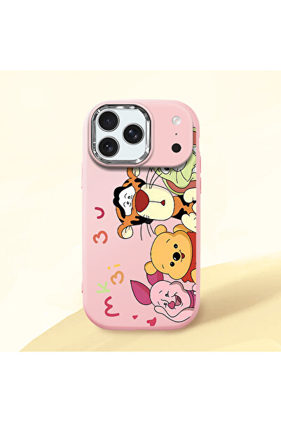 ucuc iPhone 17 Pro Uyumlu Darbe Emici Kamera Korumalı pembe Silikon Kılıf Car...