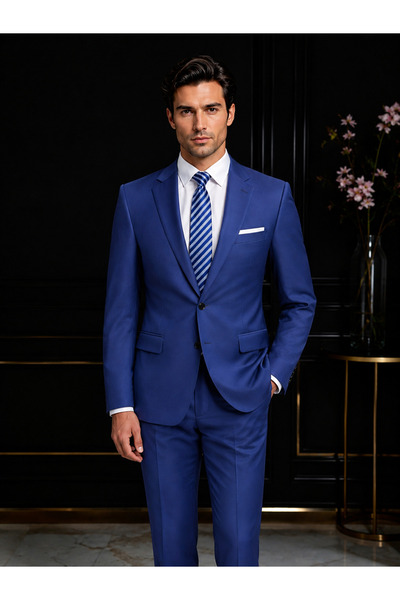Generic Men's European Slim Fit 2 Piece Business Suit
