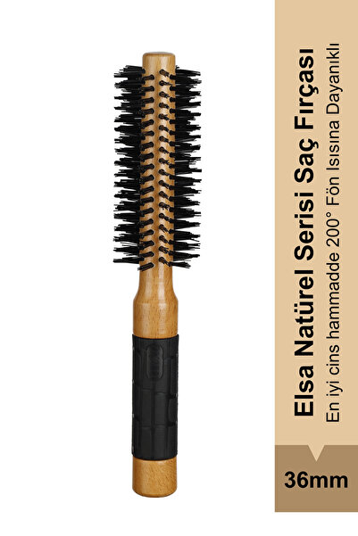 Elsa Fırça Perie profesională pentru păr natural 502, 36 mm – Perie profesion...