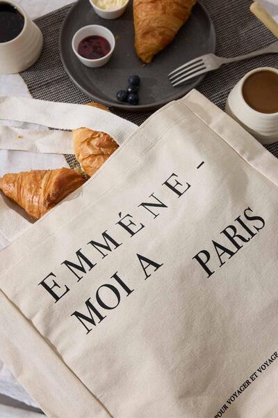 Manuka BEDRUCKTE GÄSTESTOFFTASCHE PARIS
