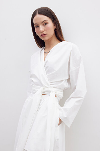 Manuka KIMONO STYLE PRÉMIOVÁ KOŠILE ECRU