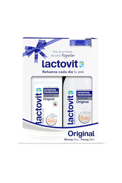 Lactovit Pachet Gel de dus 600 ml si Lapte de corp 400 ml Original