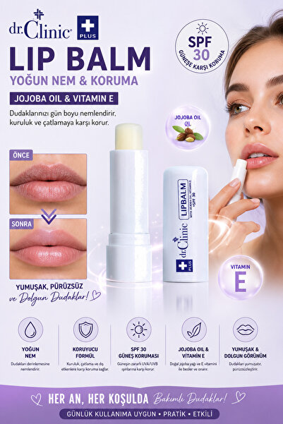 Dr. Clinic Lip Balm Dudak Bakım Kremi Spf30 4 Gr