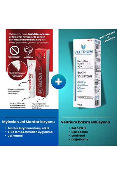 Vetapet Mylesion Jel Krem Kedi, Köpek, Tavşan ve Tüm Hayvanlar İçin Mantar Le...