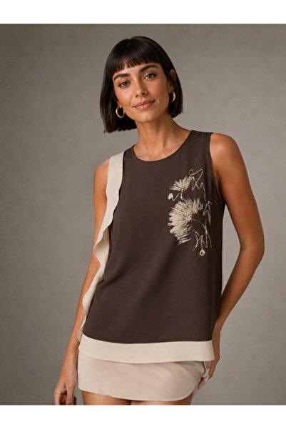 Vaura Flounced Floral Detailed Blouse