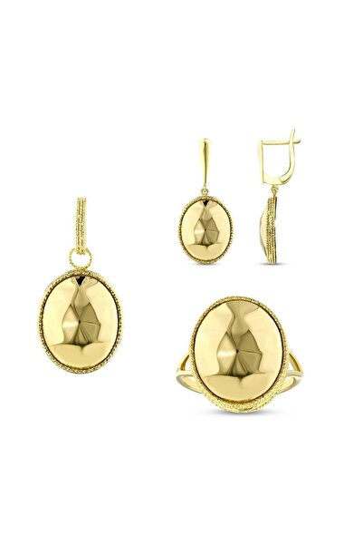 Assos Pırlanta Altın Üçlü Tasarım Set - 14K