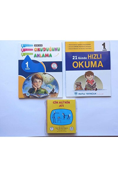 Mutlu Yayıncılık Hızlı Okuma + Okuma Anlama 2 Kitap 1. Sınıf 10 Adet Cin Ali ...