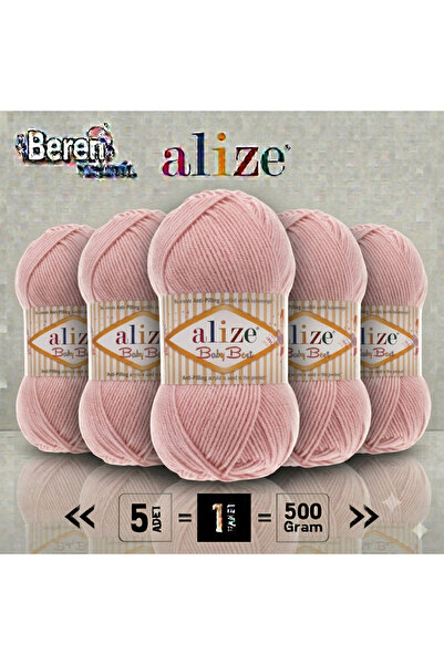 Alize Baby Best - 161 пудра - 5 шт. - 100 г/240 м - Дитяча пряжа - Пряжа прот...
