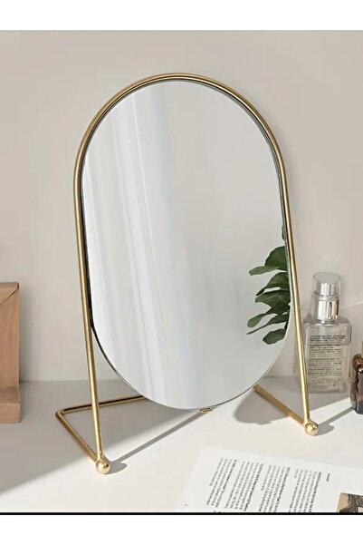 Ahlat Store Eskitme Gold Büyük Boy Makyaj Aynası