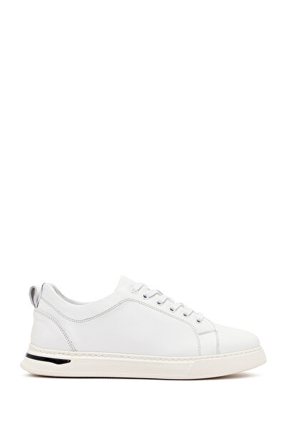 Derimod Erkek Beyaz Bağcıklı Kalın Tabanlı Deri Sneaker 26SFD661018