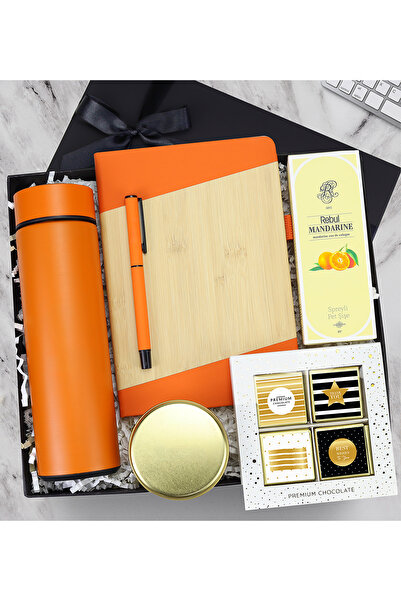 Theikonstore Termos & Kalem & Defter & Kolonya & Çikolata Hediye Seti