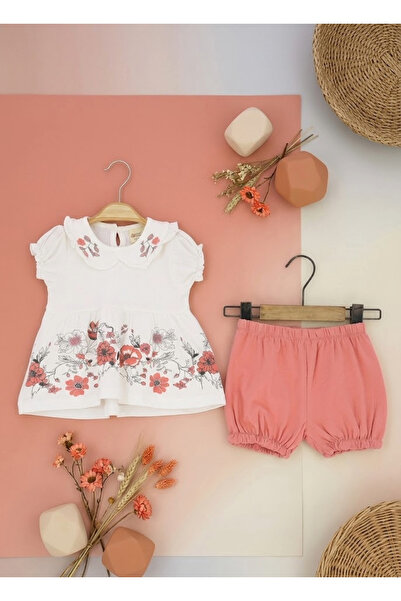 meyastore Baby Girl Set with Floral Embroidery