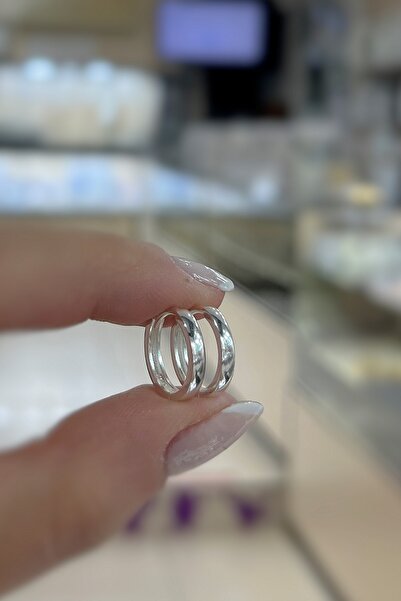 Erer Gümüş Gümüş 11 Mm Taşsız Halka Küpe