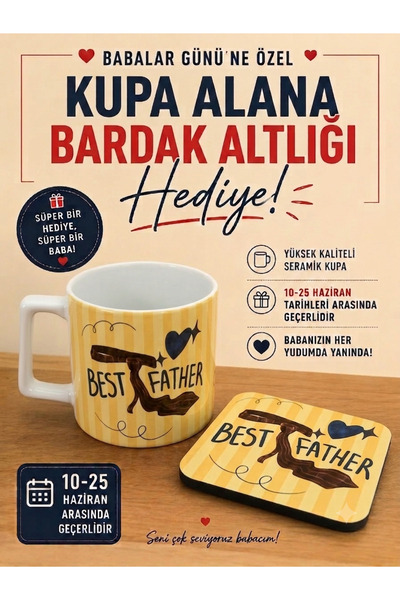 Eylül Design Super Dad Mug Cup Father's Day Gift Luxury Mug Coffee Mug